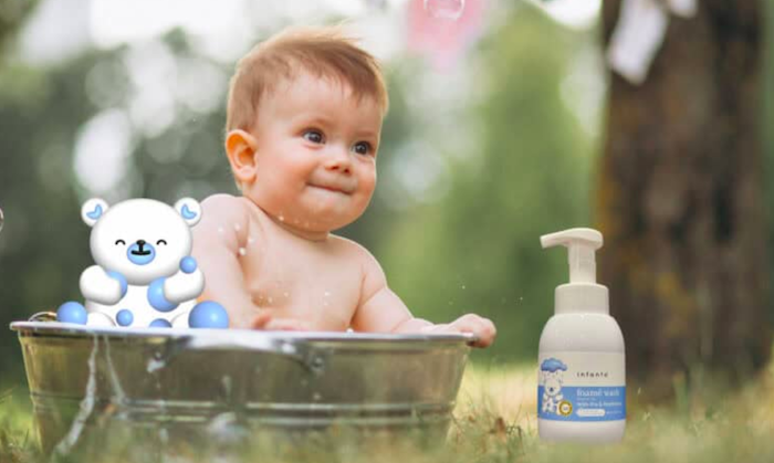 infanto newborn baby head to toe shower bath foam wash foame wash 宝宝洗澡沐浴露